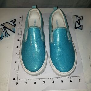 Old Navy Kids Glitter Slip-On Shoes - Blue